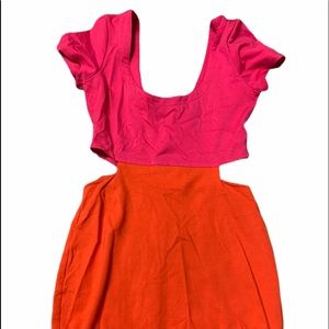 Sexy color blocked dress